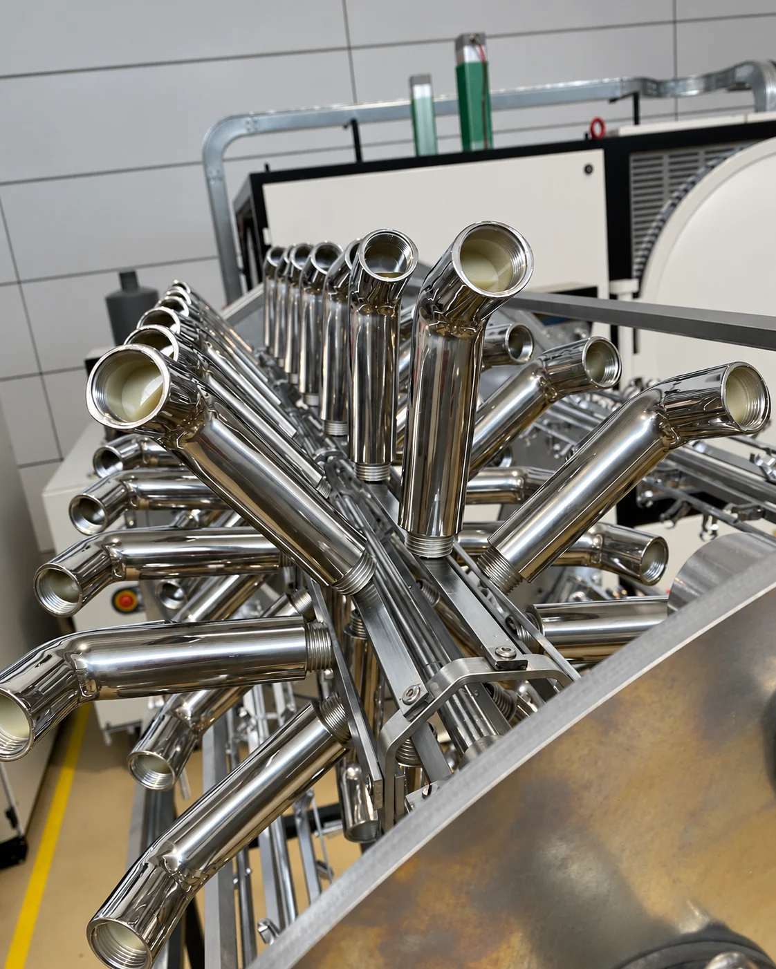 Telaio con componenti tubolari lucidi Eptametal